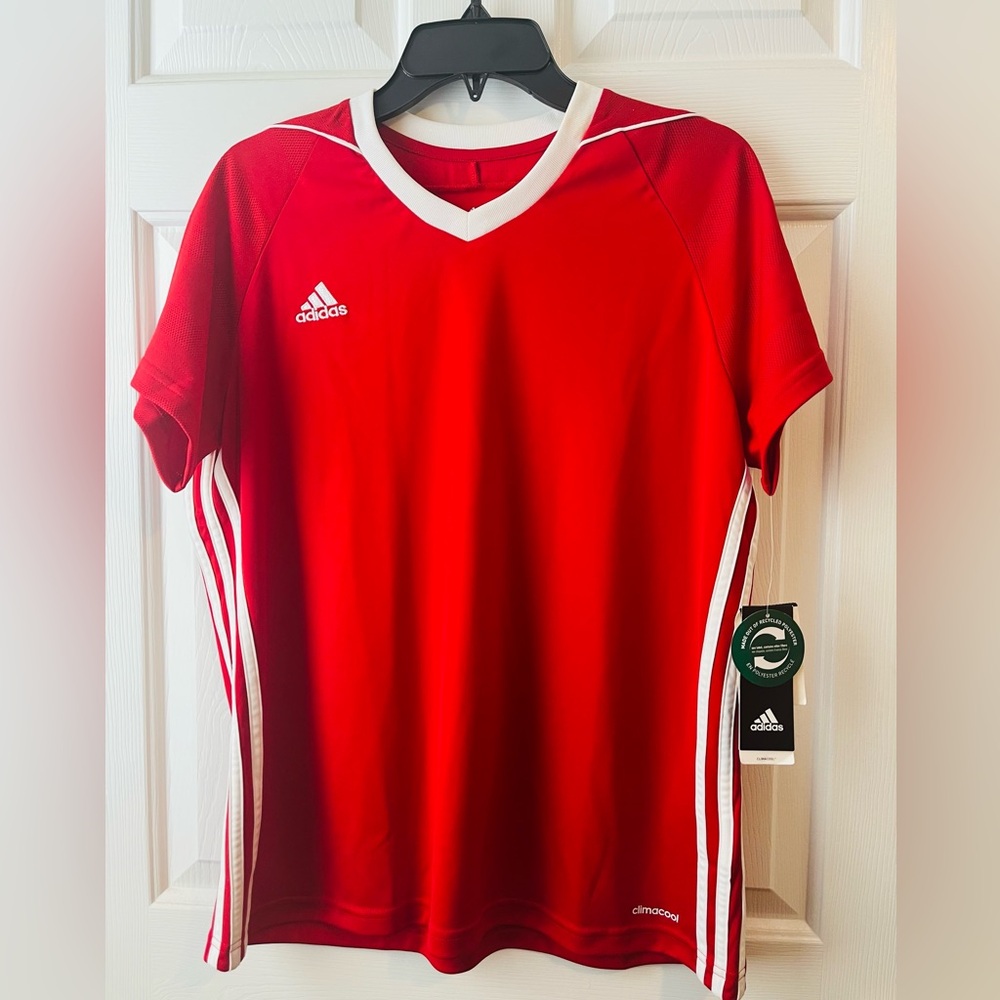 Adidas- ClimaCool Red and White Jersey
